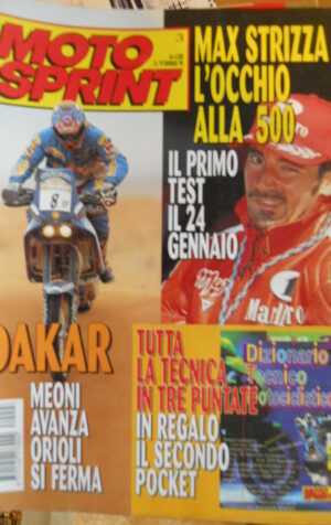 Motosprint 3 1998 Dakar Meoni avanza Orioli no - Max Biaggi alla 500 + inserto