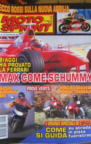 Motosprint 3 1999 Valentino Rossi sulla nuova Aprilia - Test Honda Varadero