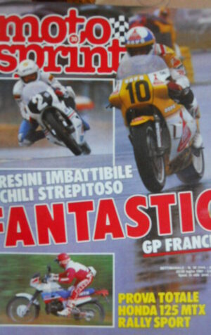 Motosprint 30 1987 Test Honda 125 MTX Rally Sport - Gp Francia Gresini e Chili