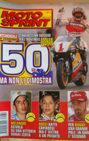 Motosprint 30 1998 Insaziabile Doohan - Melandri Rossi Max Biaggi