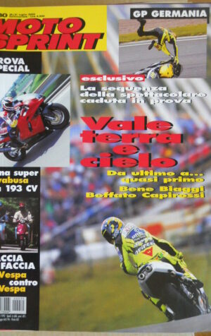 Motosprint 30 2000 Valentino Rossi da ultimo a primo - test Vespa contro Vespa