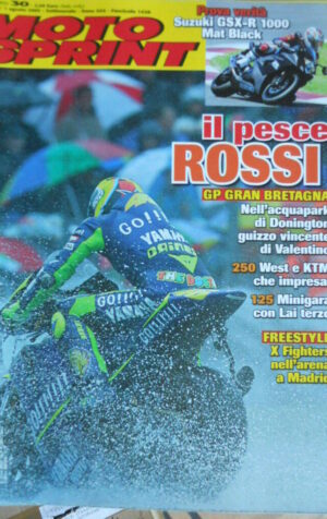 Motosprint 30 2005 Test Suzuki GSX-R 1000 - Valentino Rossi domina nell'acqua