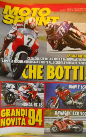 Motosprint 31 1993 Gp Gran Bretagna Cadalora straccia Rainey -Novità Honda RC 45