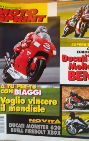 Motosprint 31 2001 Test novità Ducati Monster 620 - Buell Firebolt XB9X