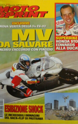 Motosprint 34 2002 Test MV F4 EV-02 - Mv da salvare salta accordo Piaggio
