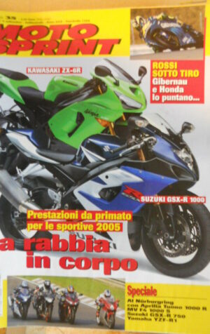 Motosprint 35 2004 Test Suzuki GSX-R 1000 Kawasaki ZX-6R prestazioni primato