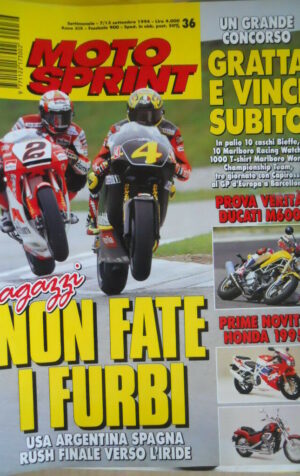 Motosprint 36 1994 test verità Ducati M600 - Novità Honda 1995