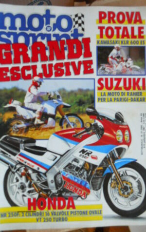 Motosprint 37 1987 Test Kawasaki KLR 600 ES - Honda NR 250F - Suzuki moto Rahier