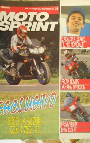 Motosprint 38 1991 test Suzuki GSX-R 750 - test BMW K 75 RT - Yamaha Diversion