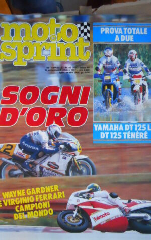 Motosprint 40 1987 Test Yamaha DT 125 LC e Tenerè - Ferrari & Gardner campioni