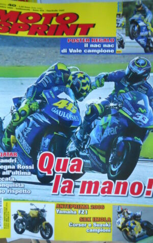 Motosprint 40 2005 Gp Qatar Marco Melandri impegna Valentino Rossi fino alla fin