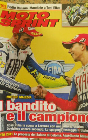 Motosprint 41 2010 Gp Malesia Valentino Rossi su Dovizioso -
