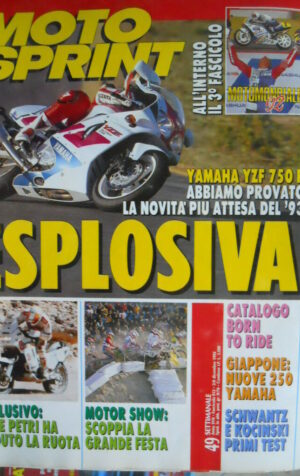 Motosprint 49 1992 Test Yamaha YZF 750 R esplosiva !! Test del team Suzuki