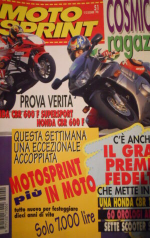 Motosprint 51 1996 test Honda CBR 600 e Supersport contro Honda CBR 600F