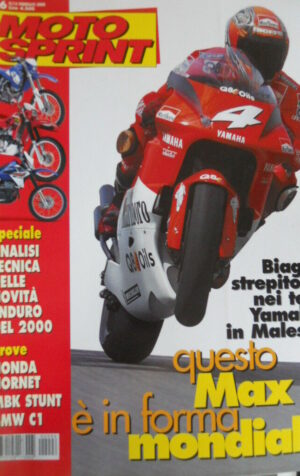Motosprint 6 2000 Test Honda Hornet MBK STUNT BMW C1 - Biaggi strepitoso