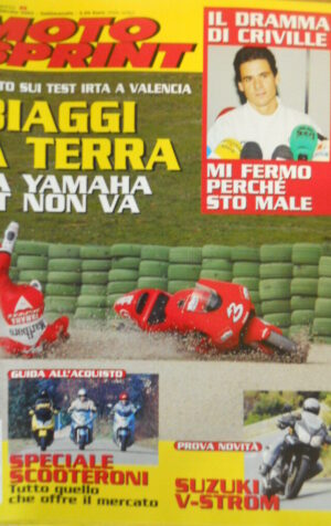 Motosprint 8 2002 Max Biaggi si ferma con la Yamaha 4T che non va