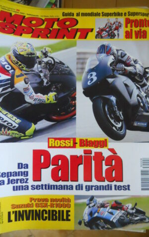Motosprint 8 2003 Test novità Invicibile Suzuki GSX-R1000 - Rossi e Biaggi