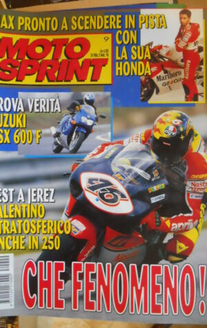Motosprint 9 1998 Test Suzuki GSX 600 F - Valentino Rossi che fenomeno!!