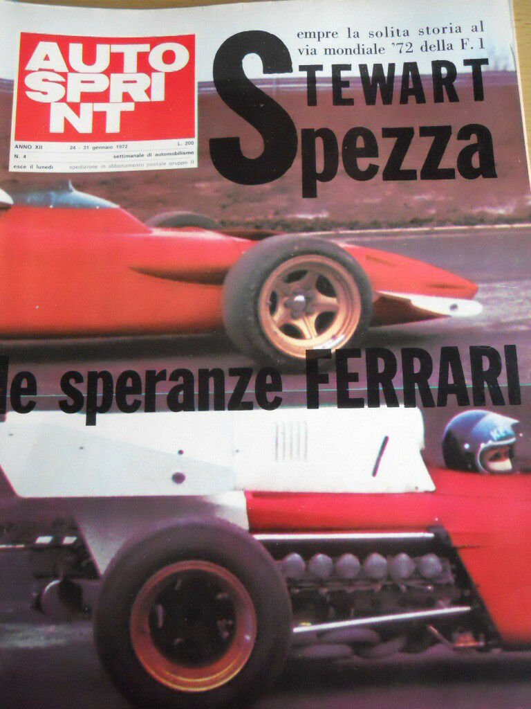 Autosprint 4 1972 Jackie Stewart spezza le speranze Ferrari