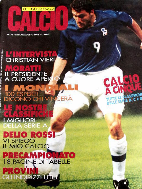 Nuovo Calcio 76 1998 Christian Vieri - intervista a Moratti - Delio Rossi