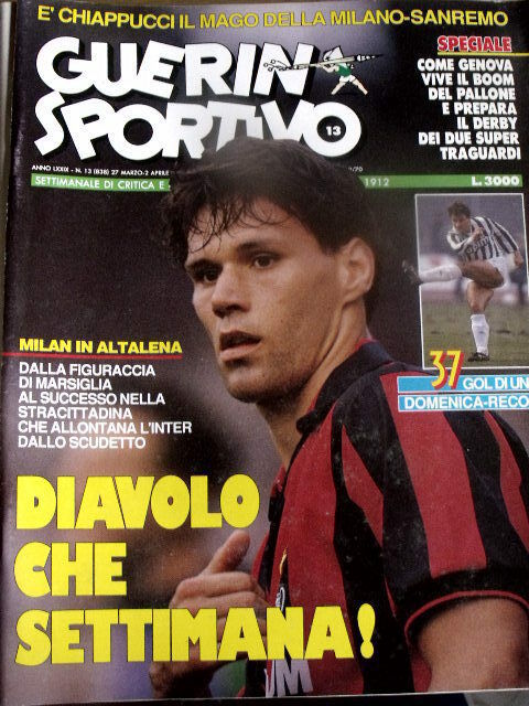 Guerin Sportivo 13 1991 Marco Van Basten - Speciale la Genova del Calcio