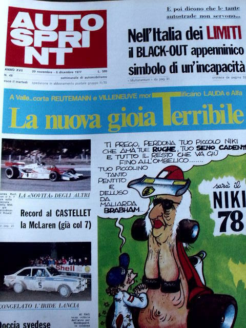 Autosprint 48 1977 Waldegaard campione mondiale Rally - Villeneuve Reutemann