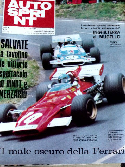 Autosprint 29 1970 Gp Gran Bretagna Jochen Rindt vittoria su Regazzoni