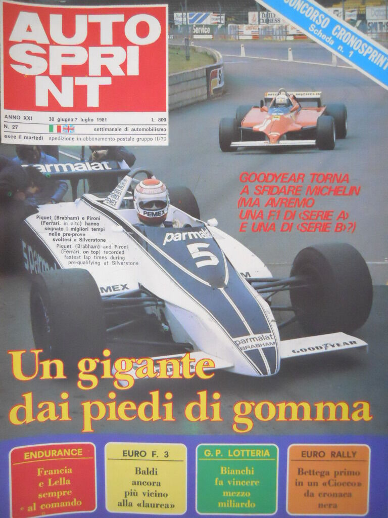 Autosprint 27 1981 Foto poster Talbot Lieger - Laffite. Immagini GP Spagna sc.5