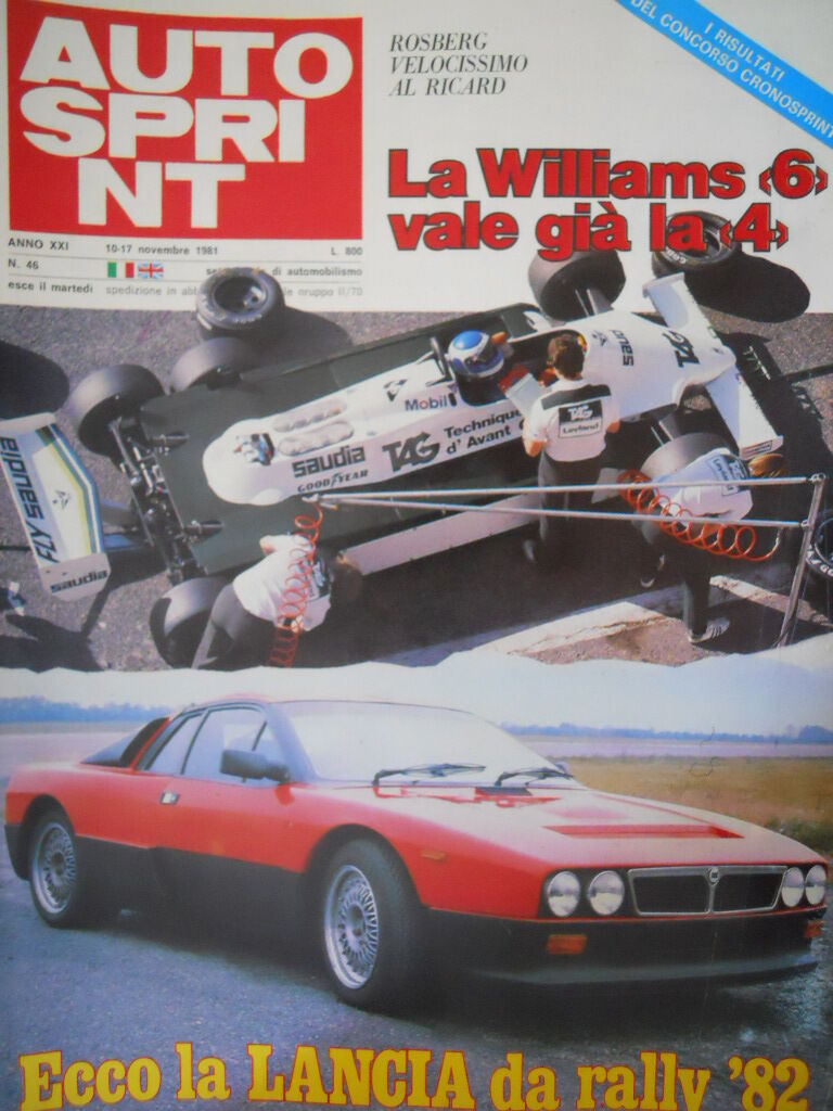 Autosprint 46 1981 Ritiro di Reutemann,foto poster all.Legale la Lotus 88 B sc.5