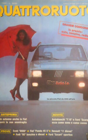 Quattroruote 354 1985 Piccola Fiat da 200 all'ora. Autobianchi Y10, Ford Scorpio