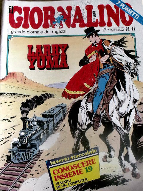 Giornalino 11 1984 Larry Yuma Pinky I Puffi + inserto illust. da TOPPI