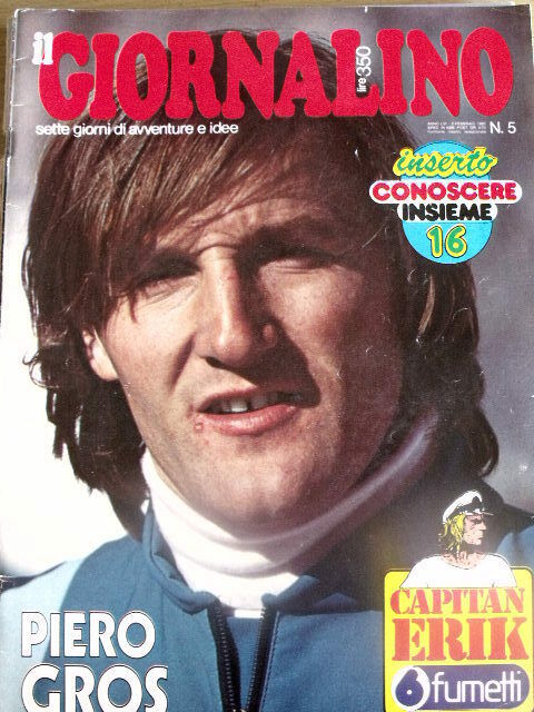 Giornalino 5 1980 Asterix Capitan Erik + poster Piero Gros + inserto Conoscere I