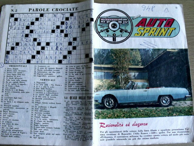 Auto Sprint 948 1963 Alfa Romeo 2600 Spider di Boneschi