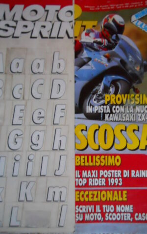 Motosprint 51/52 1993 In pista con la nuova Kawasaki ZX 9 R. Prova Cross 125