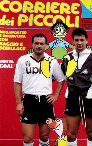Corriere dei Piccoli 37 1990 Mega poster Roberto Baggio e Schillaci