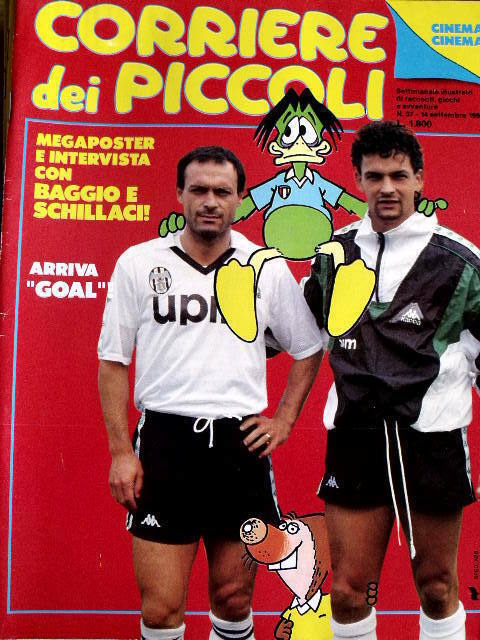 Corriere dei Piccoli 37 1990 Mega poster Roberto Baggio e Schillaci