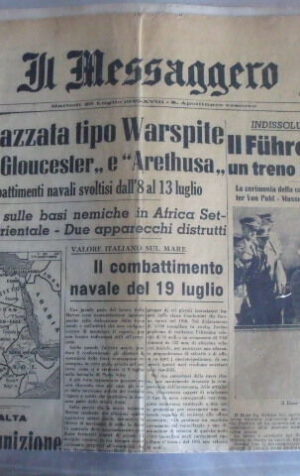 Il Messaggero 23/07/1940 - Il Fuhrer dona a Mussolini treno blindato contaereo