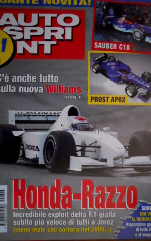 Autosprint 4 1999 Novità Sauber C18, Prost AP02. F.1 gialla veloce a Jerez
