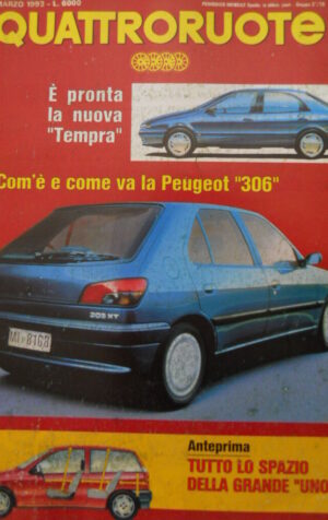 Quattroruote 449 1993  - Test Peugeot 306 - Fiat Uno - Fiat Tempra  [Q37]