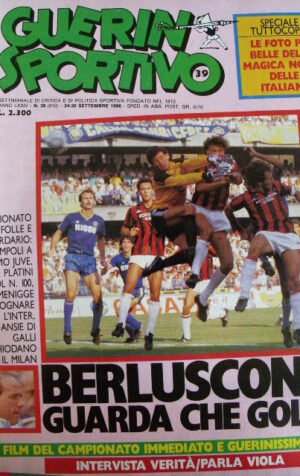 Guerin Sportivo 39 1986 [gs.27] con film campionato - Inter AEK Atene Juventus