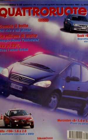 Quattroruote  505 1997 Ferrari F1 1998. Mercedes A140 e A160. Alfa 156 [Q.58]