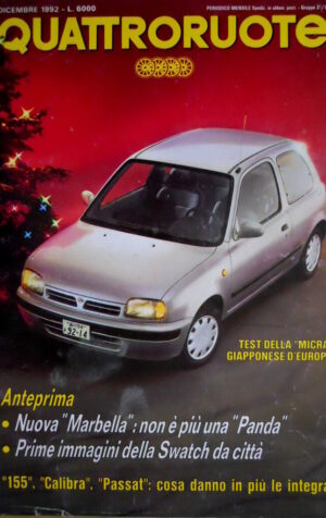 Quattroruote 446 1992 Test della Micra. Nuova Marbella. Citroen Xantia.  [Q.59]