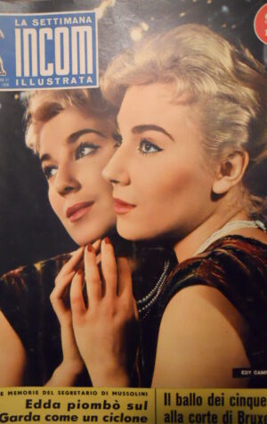 Settimana INCOM n°18 1958 Edy Campagnoli - Edda Ciano al Garda Mussolini [C48]