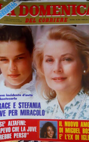 Domenica del Corriere 39 1982 Grave incidente a Montecarlo morte Grace Kelly C49