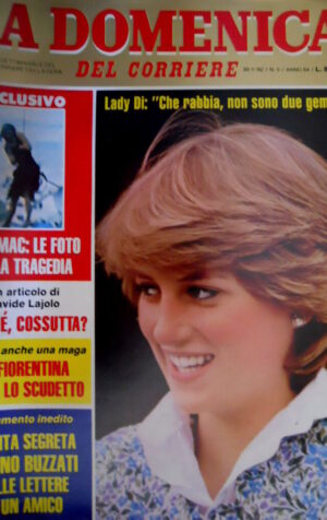 Domenica del Corriere 5 1982 Lady Di: 'Non sono gemelli'. Foto di Potomac C49