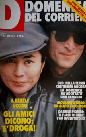 Domenica del Corriere 52 1979 Ultima foto John Lenon con la moglie. Irpinia C49