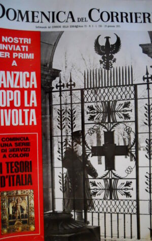 Domenica del Corriere 3 1971 Danzica dopo la rivolta. Inserto liquore Cognac C50