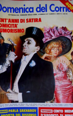 Domenica del Corriere 6 1977 100 anni di satira. 100 medaglie di Minguzzi C51