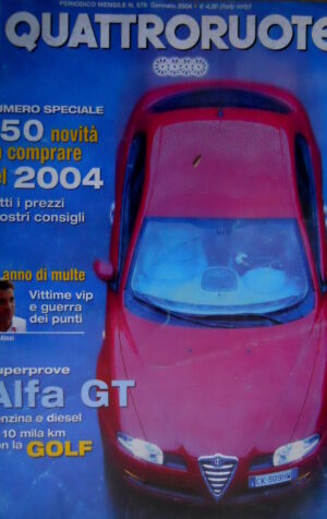 Quattroruote 579 2004 Prova Alfa Romeo GT. Mercedes SL 500 TG Tronic [Q71]