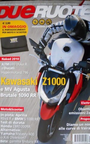 Dueruote 58 2010 Kawasaki Z1000 e MV Agusta Brutale 1090 RR.Aprilia RSV4 R [Q74]